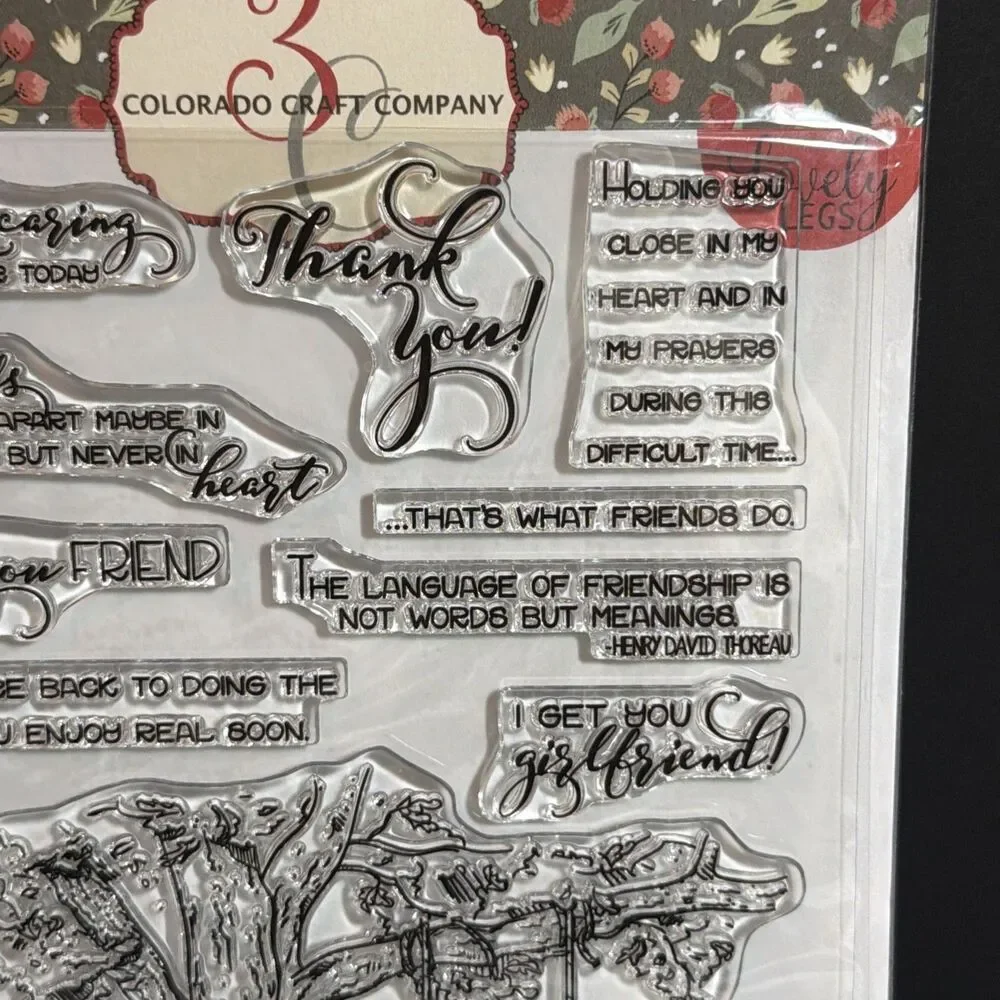 Reflection Tree CLEAR Rubber Stamps Set Colorado Craft Company LL257